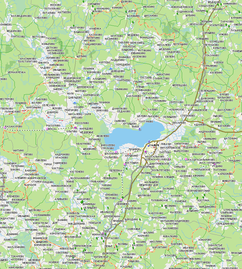 Карта Галичского района